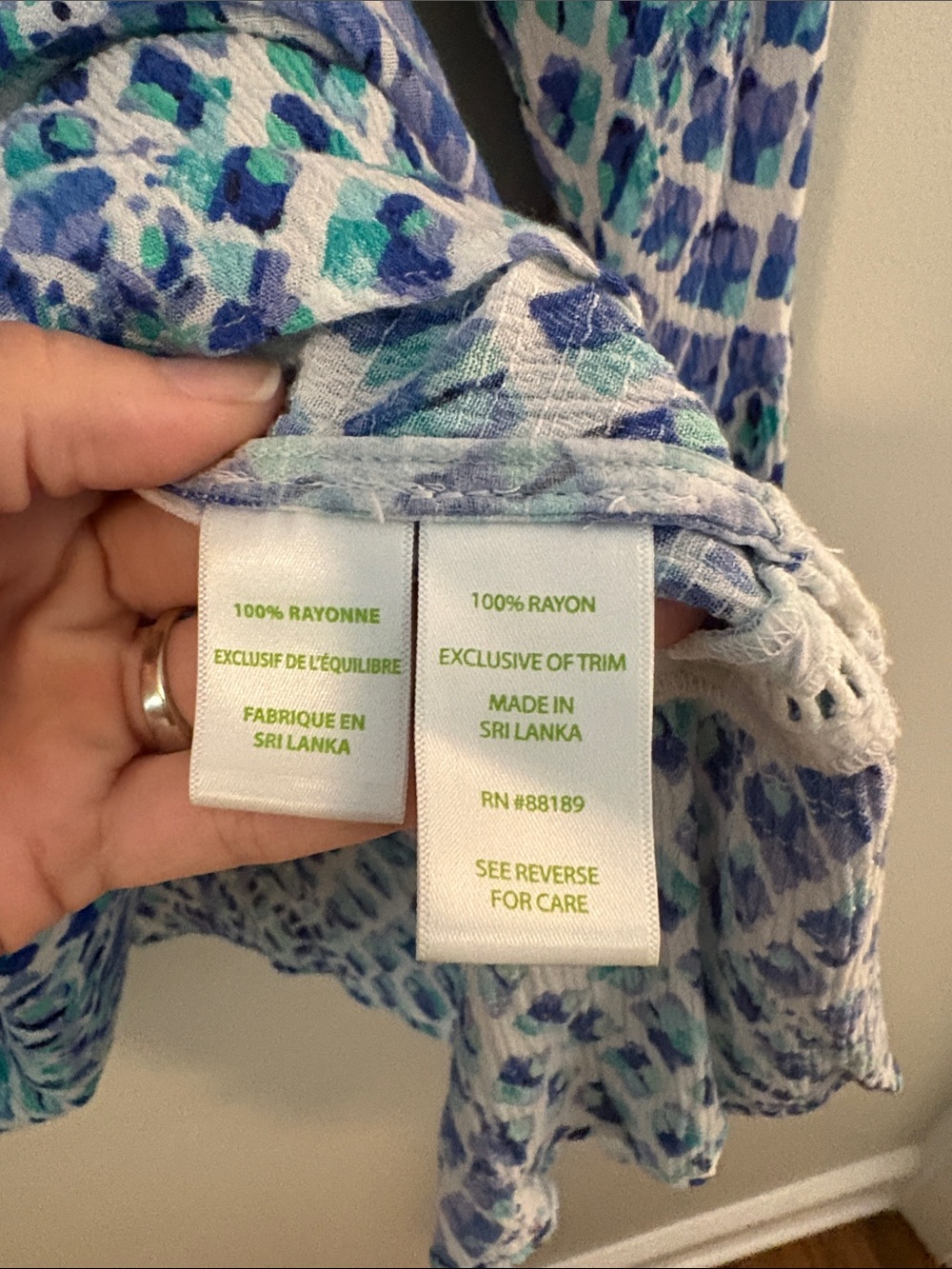 Lilly Pulitzer Blue & Teal Printed Tunic Top - Picture 7 of 12